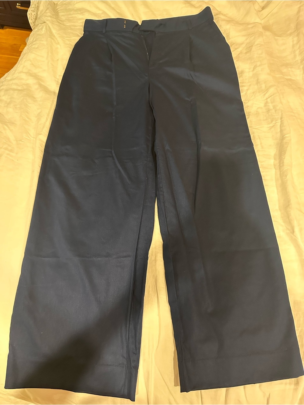 Banana Republic Navy Wide-Leg Dress Pants